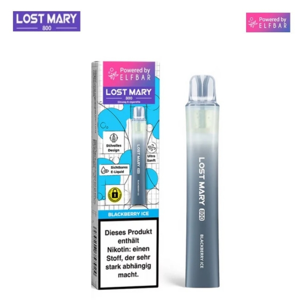 Lost Mary 800 - Blackberry Ice -  Einweg E-Zigarette 20mg